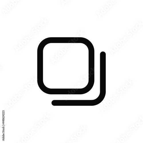 Copy icon vector isolated on white background
