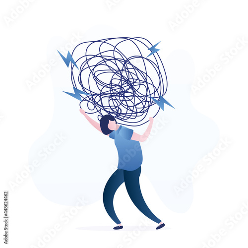 Stress burden, mental problem. Anxiety from work difficulty and overload. Family abuse. Pressure from too much responsibility. T