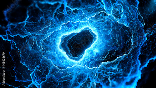 Blue glowing abstrct background