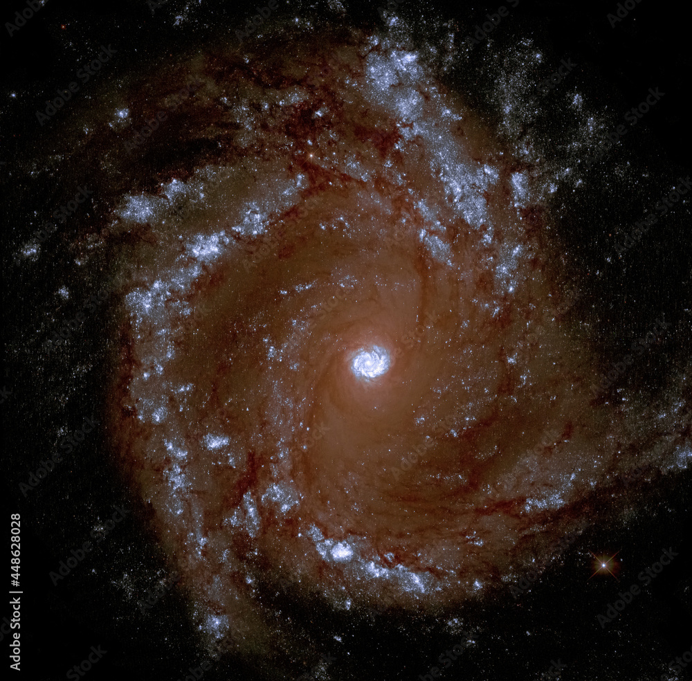 Fototapeta premium Spiral Galaxy in Deep Space: Messier 61-Elements of this image furnished by NASA.