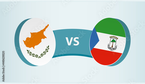 Cyprus versus Equatorial Guinea, team sports competition concept.