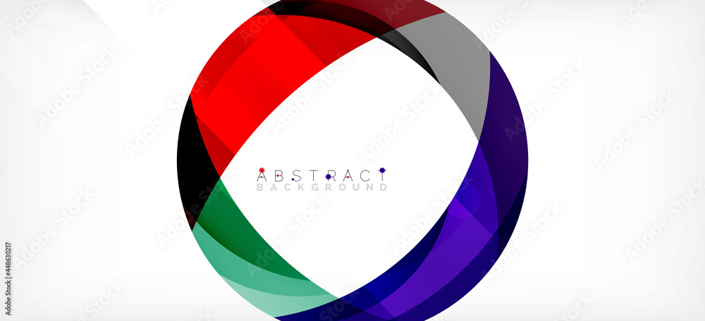 Color circle shapes, minimal geometric background. Trendy dynamic composition. Vector Illustration For Wallpaper, Banner, Background, Landing Page Color circle shapes, minimal geometric background. Trendy dynamic composition. Vector Illustration For Wallpaper, Banner, Background, Landing Page