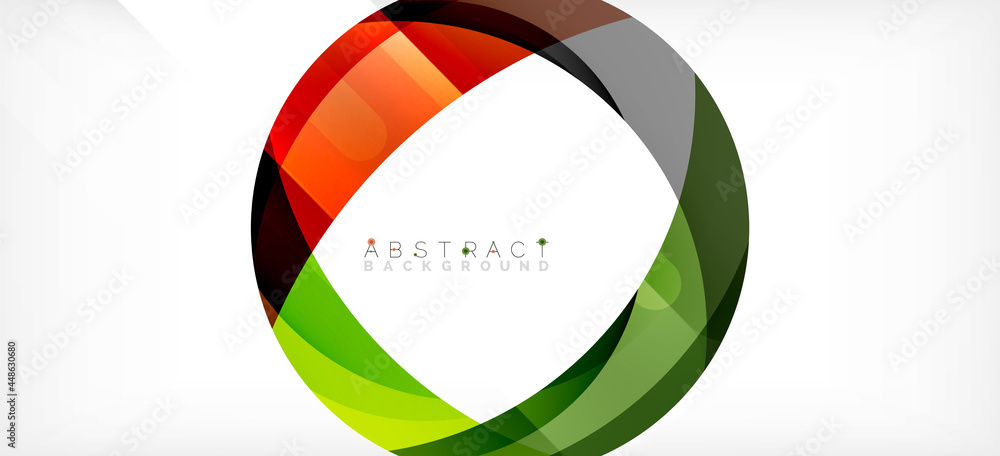 Color circle shapes, minimal geometric background. Trendy dynamic composition. Vector Illustration For Wallpaper, Banner, Background, Landing Page Color circle shapes, minimal geometric background. Trendy dynamic composition. Vector Illustration For Wallpaper, Banner, Background, Landing Page