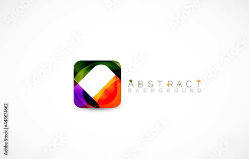 Free Download Minimal background. Abstract square shape with round corners created with wavy forms. Vector Illustration For Wallpaper, Banner, Background, Landing Page - GFXLoad