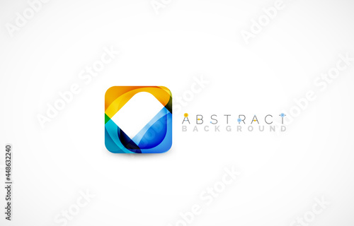 Free Download Minimal background. Abstract square shape with round corners created with wavy forms. Vector Illustration For Wallpaper, Banner, Background, Landing Page - GFXLoad