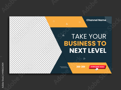 Editable Digital marketing agency and corporate youtube thumbnail or web banner template.	