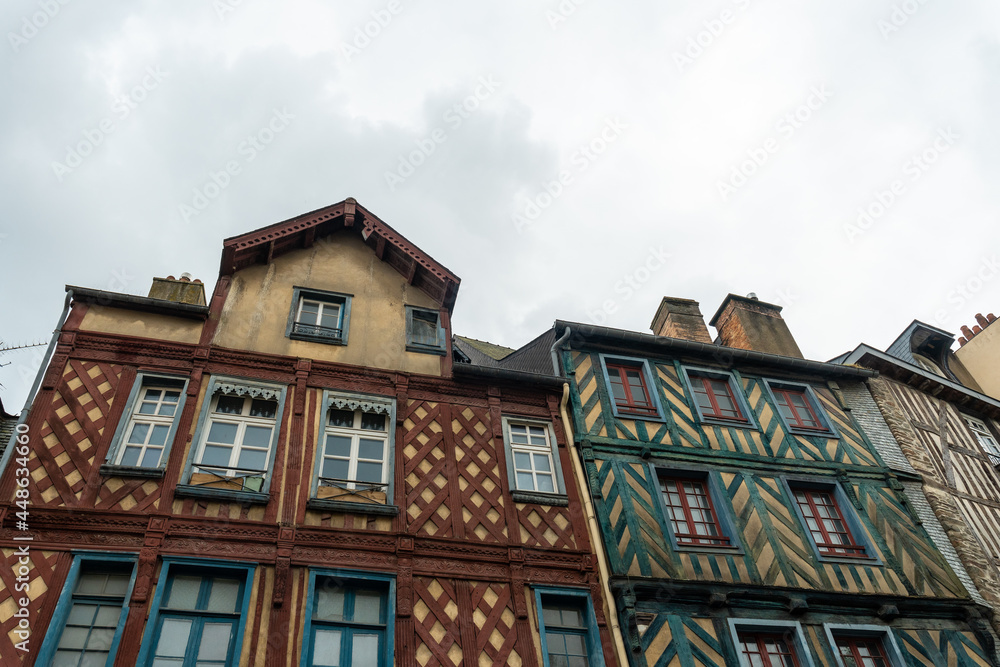 Medieval half-timbered houses in Rennes. Capital of the province of Brittany, France Medieval half-timbered houses in Rennes. Capital of the province of Brittany, France
