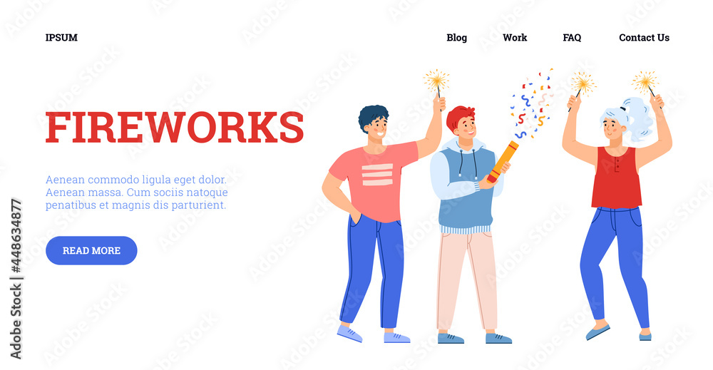 Vector web banner for advertise fireworks and pyrotechnics Vector web banner for advertise fireworks and pyrotechnics