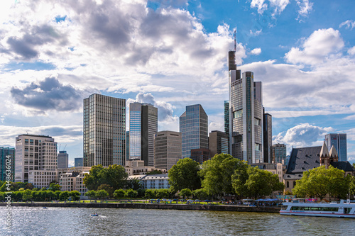 Frankfurt am Main Skyline  Business Stadt in Deutschland  Aufnahme vom 31.07.2021