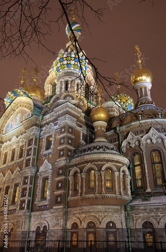 Fragment of the Cathedral of the Resurrection of Christ on the Blood in St. Petersburg