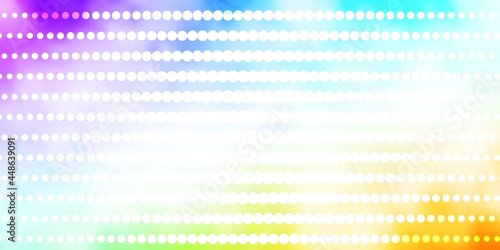 Light Multicolor vector texture with circles.