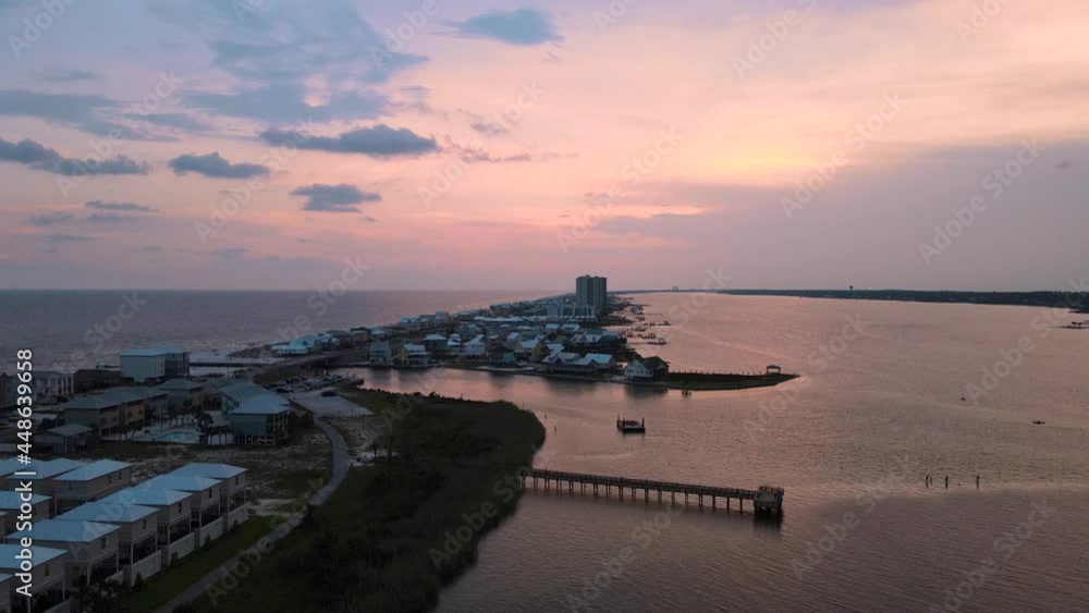 Sunset over Gulf Shores Alabama USA Sunset over Gulf Shores Alabama USA