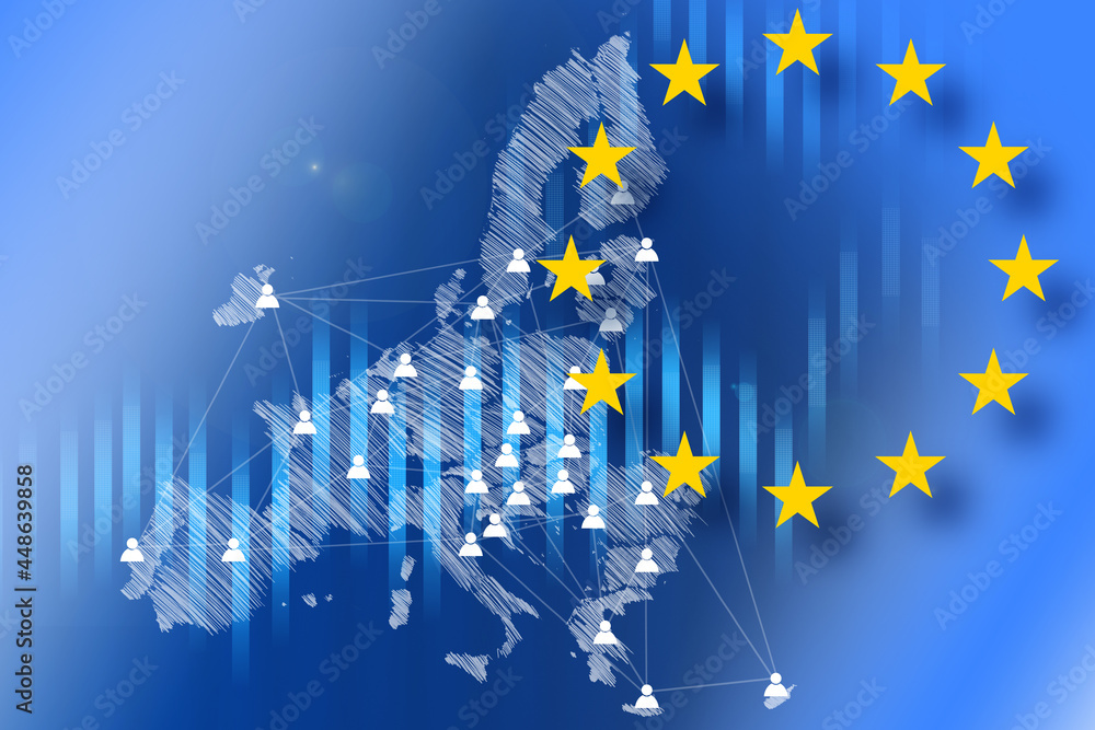 Modern background with European Union theme