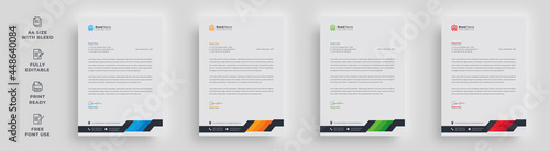 letterhead flyer corporate company creative abstract minimal unique advertising promotional a4 size magazine newsletter brochure template design with a logo