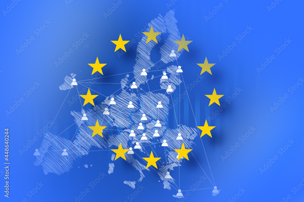 Modern background with European Union theme