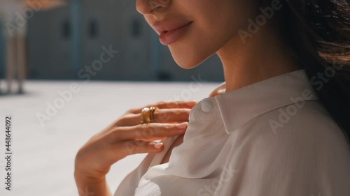 girl with jewelry close up