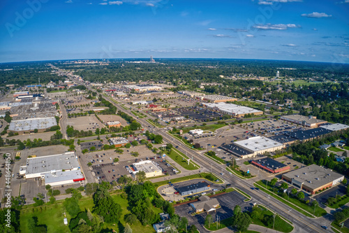 Aerial View of the Lansing Suburb of Waverly, Michigan