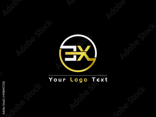 Letter EX Logo, Golden ex x&e Logo Icon Vector Stock For Business
