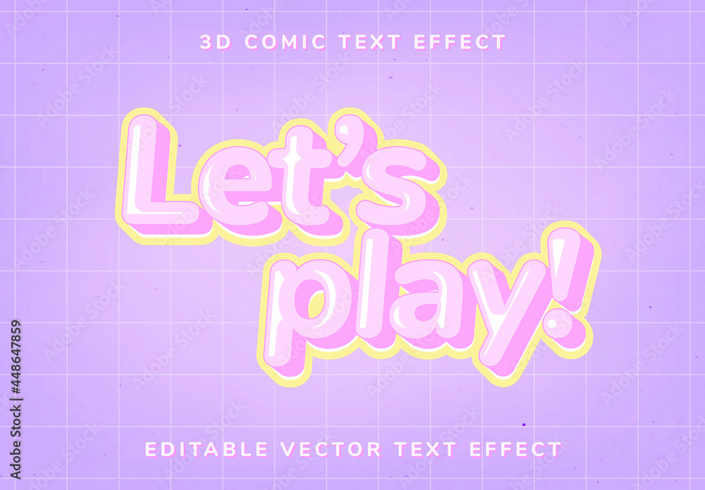 Editable Comic Text Effect Layout Stock Template Adobe Stock