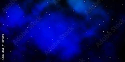 Dark Blue  Green vector template with neon stars.