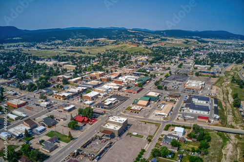 Photography Aerial View of Sturgis, South Dakota Which hosts an annual Motorcycle Rally