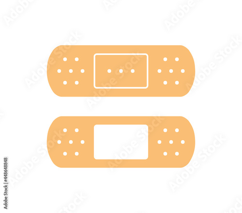 Medical plaster adhesive bandage isolated icons
