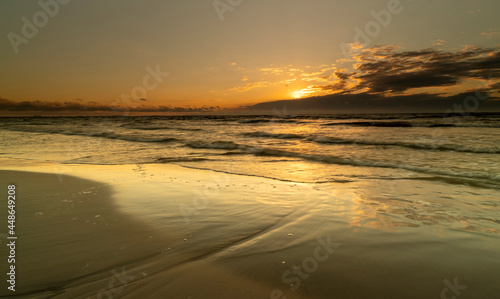 Sunset by the sea. Nature and nature landscape at sunset. © roobcio