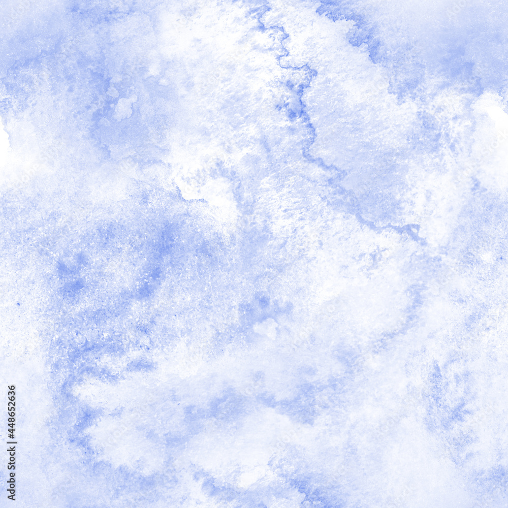Abstract white and royal blue watercolor background. Watercolor