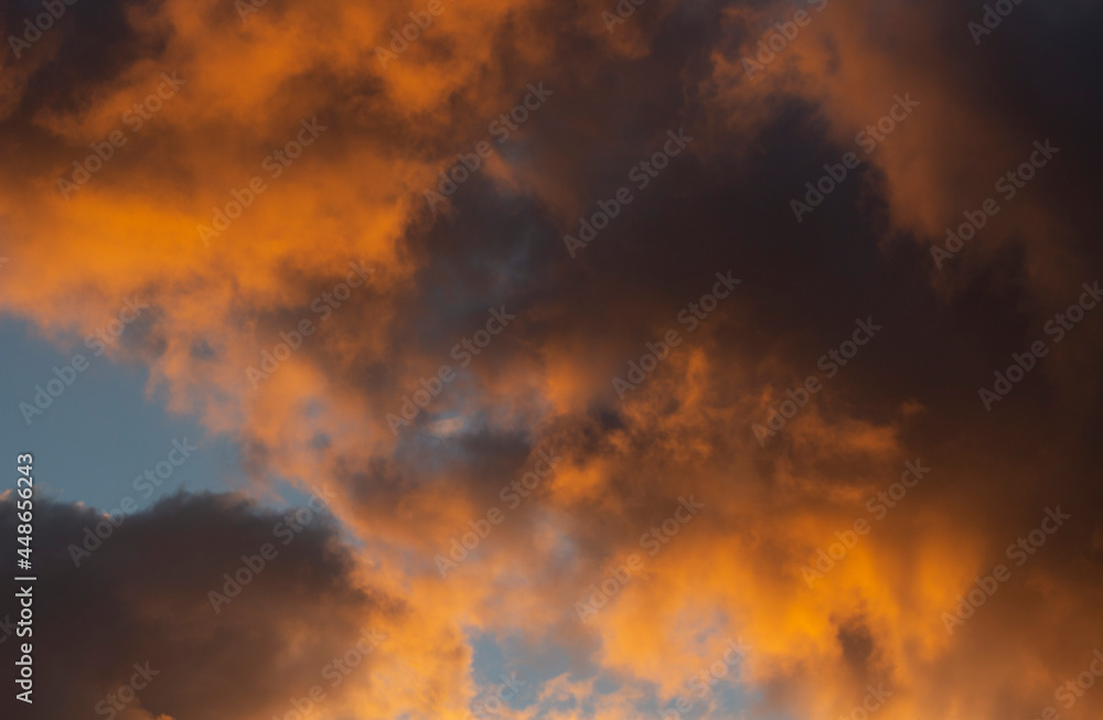 colorful clouds in a beautiful sunset