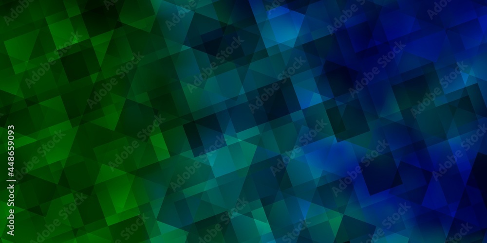 Fototapeta premium Light Blue, Green vector background with triangles.