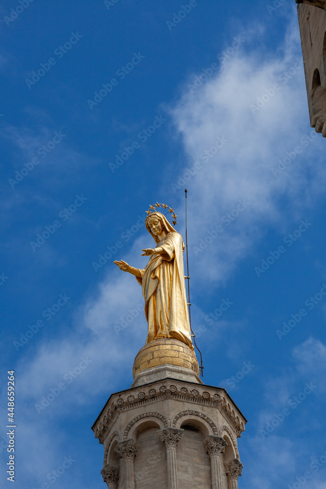 Fototapeta premium Avignon, a city in southeastern France’s Provence region, is set on the Rhône River. From 1309 to 1377, it was the seat of the Catholic popes.