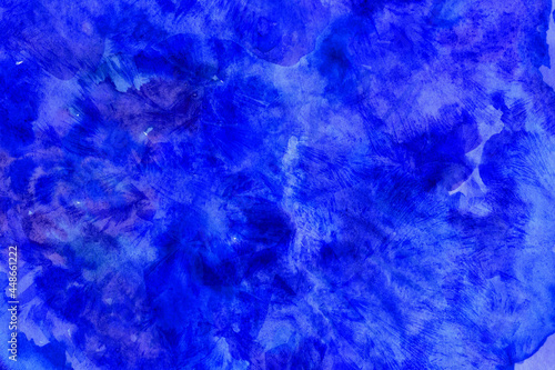 abstract dark blue watercolor sky and clouds effect painting pattern and grunge brushed gradient texture on blue.