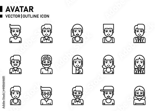 Avatar icon for website, application, printing, document, poster design, etc.