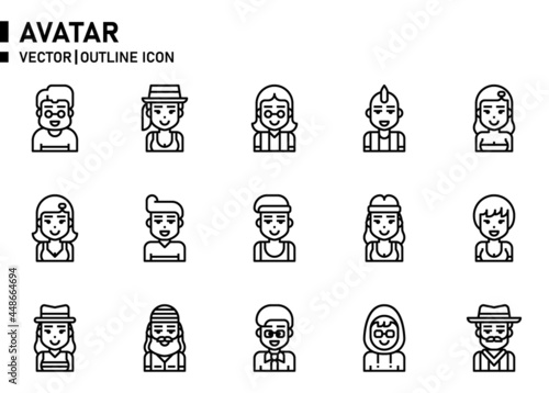 Avatar icon for website, application, printing, document, poster design, etc.
