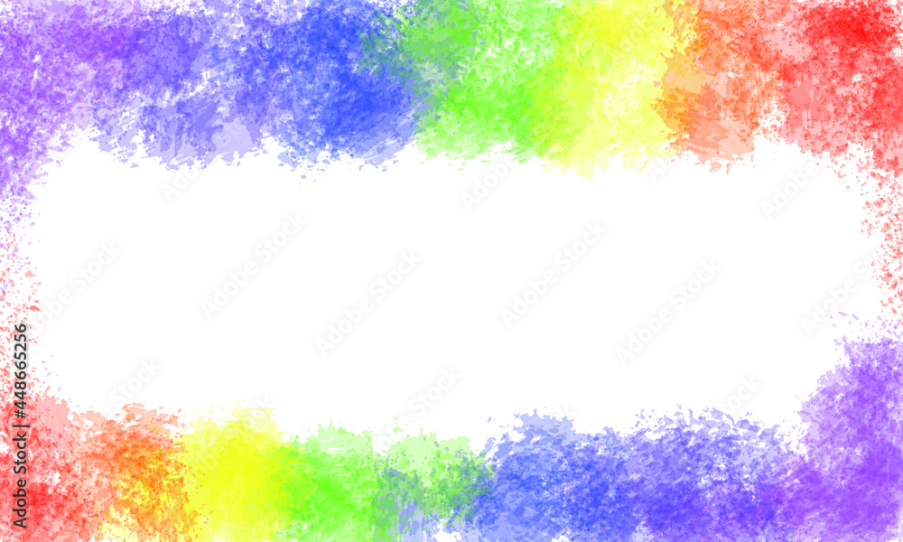The White background of rainbow color use for
your information content or text message.