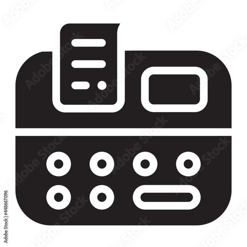 cash register glyph icon