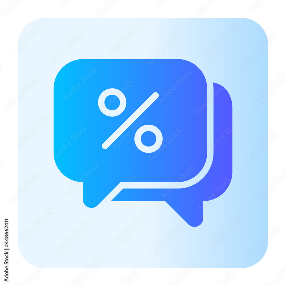 discount chat flat gradient icon discount chat flat gradient icon