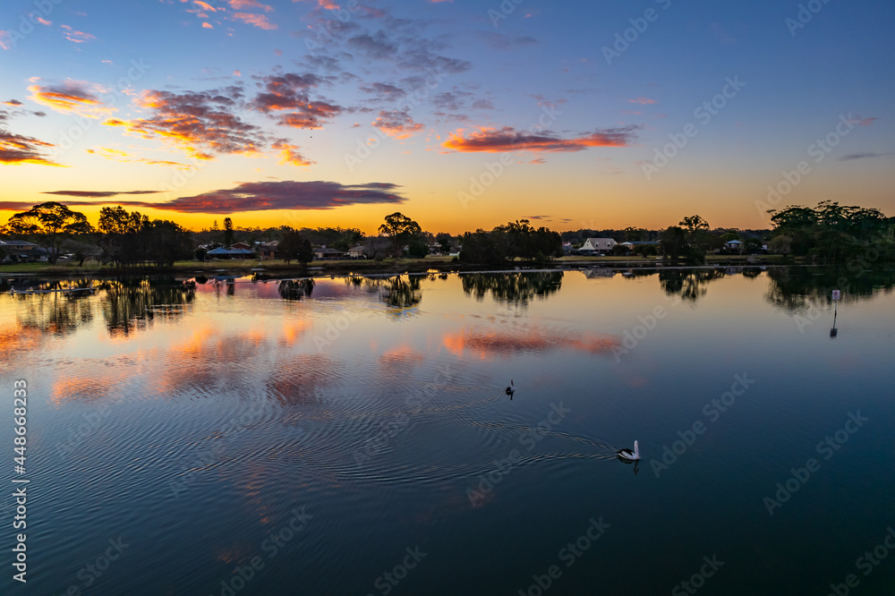 Ohmas Bay Sunset with Clouds and Reflections Ohmas Bay Sunset with Clouds and Reflections