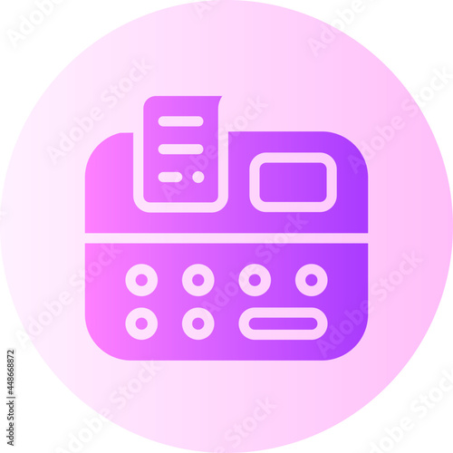 cash register flat gradient icon