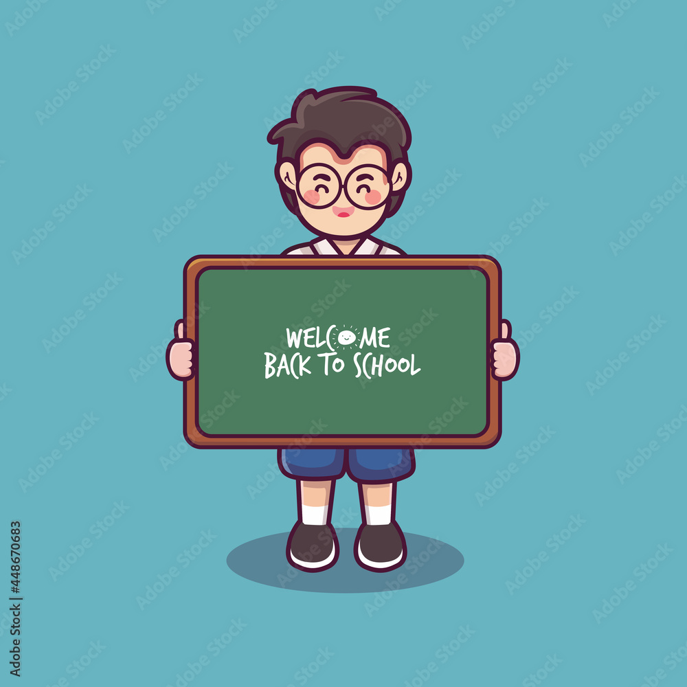 a male student holding a black board back to school. a cute male schoolboy vector. back to school background. boy in school uniform a male student holding a black board back to school. a cute male schoolboy vector. back to school background. boy in school uniform
