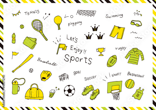 スポーツ　手描き素材集