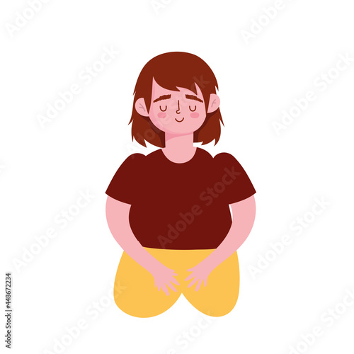 young man on the knees