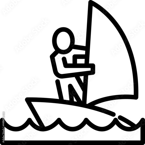 sailing outline icon
