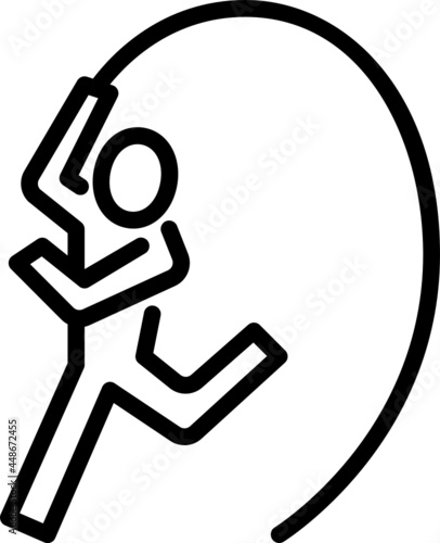 rhythmic gymnastics outline icon