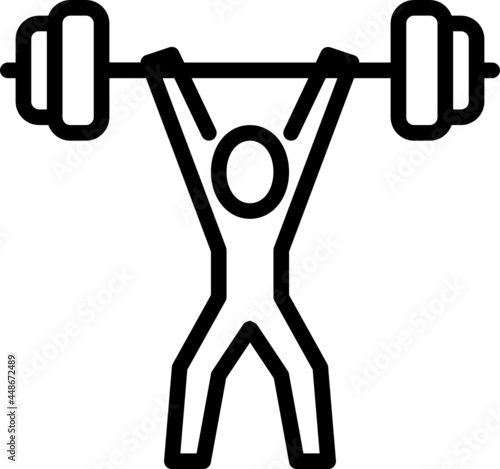 weightlifting outline icon