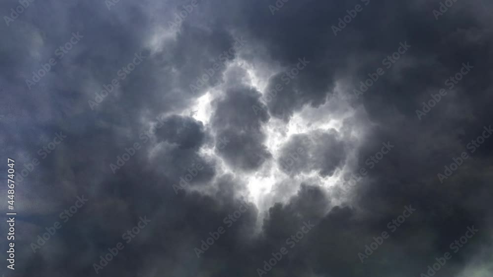 dark clouds with thunderstorms inside moving in the sky. dark clouds with thunderstorms inside moving in the sky.