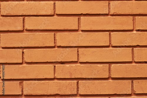 Brick texture wall background. Exposed brick wall texture for interior design. Copy space to add text.
