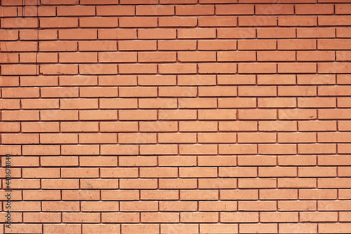 Brick texture wall background. Exposed brick wall texture for interior design. Copy space to add text.