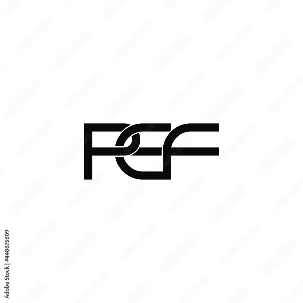 pef initial letter monogram logo design pef initial letter monogram logo design