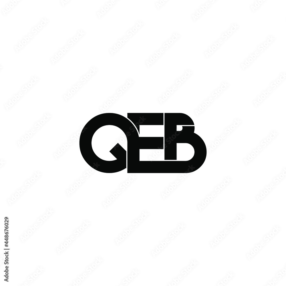 qeb initial letter monogram logo design qeb initial letter monogram logo design